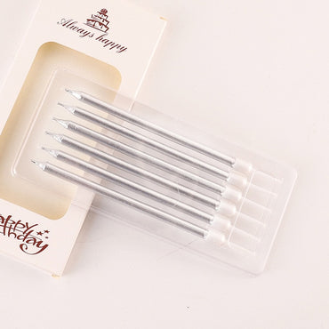Birthday Long Thin Candles 6 Pcs / 22FK136