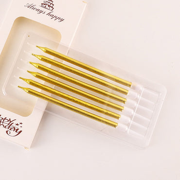 Birthday Long Thin Candles 6 Pcs / 22FK136