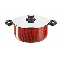 Tefal Tempo Flame Dutch Oven 26 cm + Stainless Steel Lid / C5485283 - Karout Online -Karout Online Shopping In lebanon - Karout Express Delivery