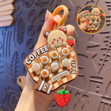 Jogger Game Machine Keychain Creative Cartoon Kawaii Schoolbag Keychain Cute Anti-Stress Toys Accessories / 3580 / KN-357 / 3578