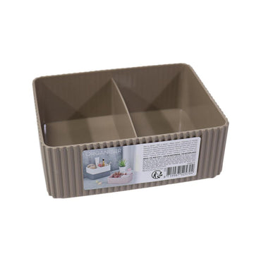 Lova Plastic Two Compartment Stackable Organizer / 030 - Karout Online -Karout Online Shopping In lebanon - Karout Express Delivery