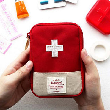 **(NET)**Mini Portable Medicine Bag First Aid Kit Medical Emergency Kits Organizer