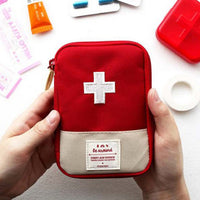 **(NET)**Mini Portable Medicine Bag First Aid Kit Medical Emergency Kits Organizer