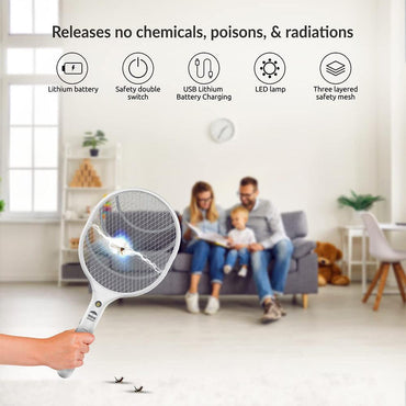 Rechargeable Electric Mosquito Racket with Light - Karout Online -Karout Online Shopping In lebanon - Karout Express Delivery