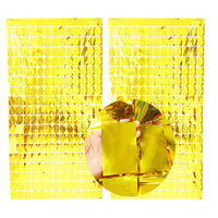 Foil Fringe Curtain Square Gold