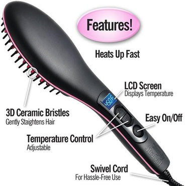 Simply Straight Ceramic Hair Straightening Brush / E-573 Personal Care