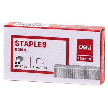 Deli Staples Number 10 - 1000 pcs / 0010N - Karout Online -Karout Online Shopping In lebanon - Karout Express Delivery