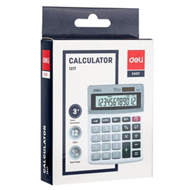 Deli E1217 Calculator Plastic-12 digits - Karout Online -Karout Online Shopping In lebanon - Karout Express Delivery