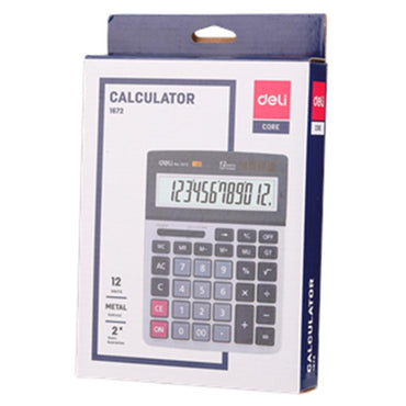 Deli Calculator 12-Digit Metal E1672 - Karout Online -Karout Online Shopping In lebanon - Karout Express Delivery