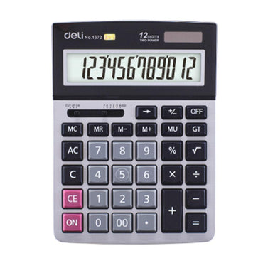 Deli Calculator 12-Digit Metal E1672 - Karout Online -Karout Online Shopping In lebanon - Karout Express Delivery