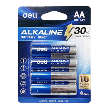 DELI AA ALKALINE BATTERY (PACK OF 4) - 18501 - Karout Online -Karout Online Shopping In lebanon - Karout Express Delivery