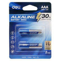 DELI AAA ALKALINE BATTERY 18504 (2pcs) LR03 1.5V - Karout Online -Karout Online Shopping In lebanon - Karout Express Delivery