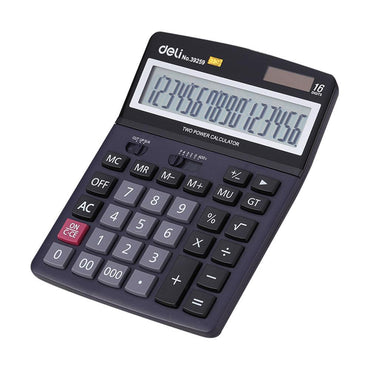 Deli E39259 Calculator 16-Digit Plastic Black - Karout Online -Karout Online Shopping In lebanon - Karout Express Delivery