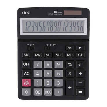 Deli E39259 Calculator 16-Digit Plastic Black - Karout Online -Karout Online Shopping In lebanon - Karout Express Delivery