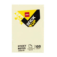 Deli A00253 STICKY NOTES 76×51 MM 100 SHEETS YELLOW - Karout Online -Karout Online Shopping In lebanon - Karout Express Delivery
