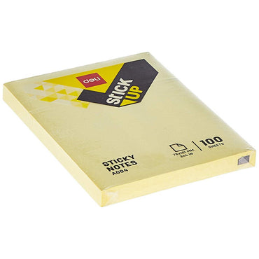 Deli A00453 STICKY NOTES 76×101 MM 100 SHEETS YELLOW - Karout Online -Karout Online Shopping In lebanon - Karout Express Delivery