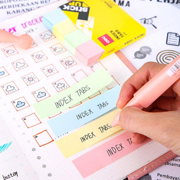 DELI A11002 PAPER INDEX TABS 76 x 19 MM 400 SHEETS 4 Colors - Karout Online -Karout Online Shopping In lebanon - Karout Express Delivery