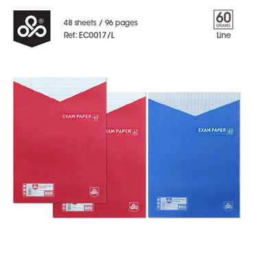OPP MONOTONE folded exam paper - 100 Sheet -  200 pages - Line - Karout Online -Karout Online Shopping In lebanon - Karout Express Delivery