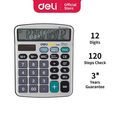 DELI EM19810 CALCULATOR 12-DIGIT METAL - Karout Online -Karout Online Shopping In lebanon - Karout Express Delivery