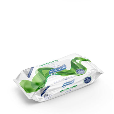 Elsada Antibactirial Wet Wipes - Green 72 Pcs / 54056 - Karout Online -Karout Online Shopping In lebanon - Karout Express Delivery