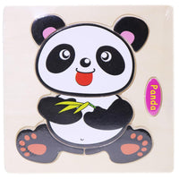Wood Puzzle Panda Toys & Baby