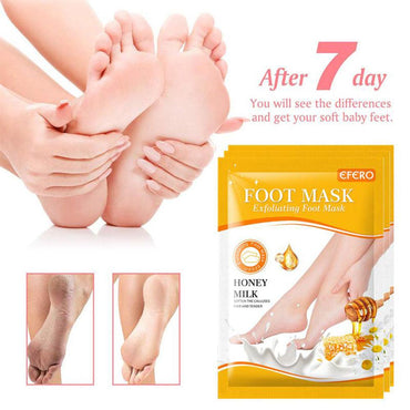 Efero Honey Milk Exfoliating Feet Mask - Karout Online -Karout Online Shopping In lebanon - Karout Express Delivery