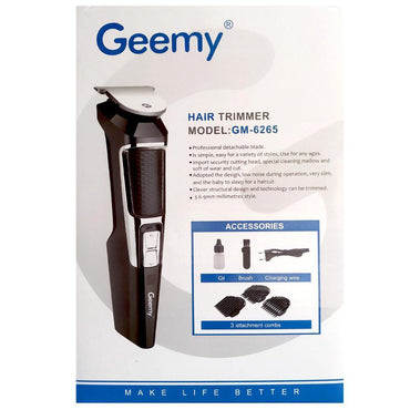 Geemy GM-6265 Rechargable Adjustable Hair & Beard Trimmer / KC-13 - Karout Online -Karout Online Shopping In lebanon - Karout Express Delivery