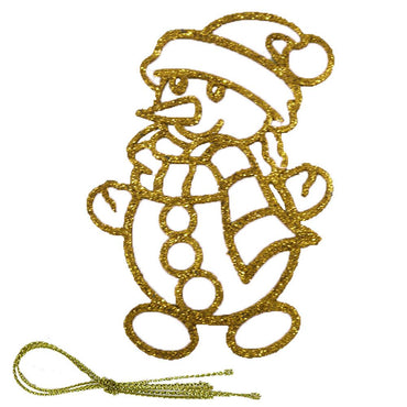 Christmas Glitter Snowman Tree Decoration (2 Pcs) / Q-695 - Karout Online -Karout Online Shopping In lebanon - Karout Express Delivery