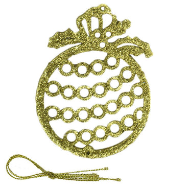 Christmas Glitter Ball Shape Tree Decoration (2 Pcs) - Karout Online -Karout Online Shopping In lebanon - Karout Express Delivery