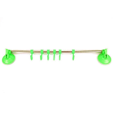 Strong Wall Attachable 6 Hooks Multifunction Hanger with Suction Cup - Karout Online -Karout Online Shopping In lebanon - Karout Express Delivery