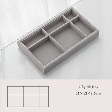 Handmade DIY Jewelry Box Drawer Storage Organizer Soft Velvet Jewelry Tray /6920233842205