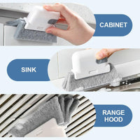 (NET) Window Groove Cleaning Tool Cloth Cleaner Brush