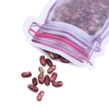 Reusable Plastic Mason Jar Zipper Bags Ziplock Home Saver Storage 10  Bags