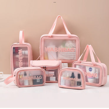 **(NET)**Multifunction Portable Large Capacity Pu Frosted Waterproof Cosmetic Bag / KC22-235 / kc23-209
