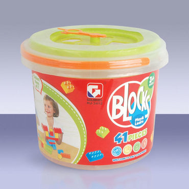 41PCS BLOCKS, 2 ASST,PVC BOX.