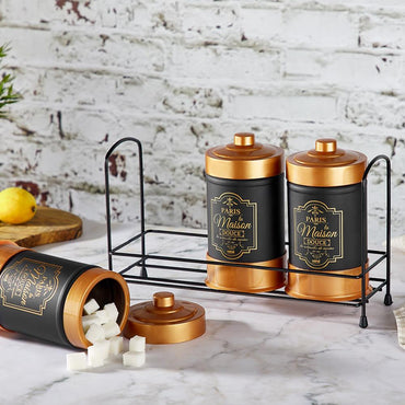 Hane Paris Luxe Spice Jar Set 3 pcs / HN-2504 - Karout Online -Karout Online Shopping In lebanon - Karout Express Delivery