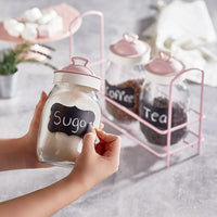 Hane Sumer Pink Spice Jar Set 3x with Chalk - Karout Online -Karout Online Shopping In lebanon - Karout Express Delivery