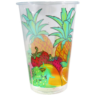 Transparent Plastic Fruit Design Cup Set (50 Pcs) Cleaning & Household