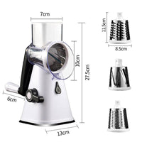 Manual Tabletop Drum Grater, 3 in 1 Rotary Shredder Slicer Grinder - CY-806 - Karout Online -Karout Online Shopping In lebanon - Karout Express Delivery