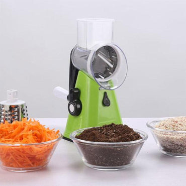 Manual Tabletop Drum Grater, 3 in 1 Rotary Shredder Slicer Grinder - CY-806 - Karout Online -Karout Online Shopping In lebanon - Karout Express Delivery