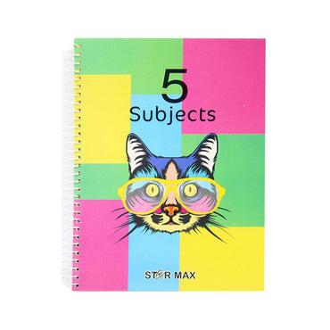Star Max 5 subjects Copybook A5 - 120 sheets - 240 pages - Seyes - Karout Online -Karout Online Shopping In lebanon - Karout Express Delivery