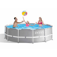 INTEX 26716NP - Prism Frame Round Pool 366 x 99 cm With Filter - Karout Online -Karout Online Shopping In lebanon - Karout Express Delivery