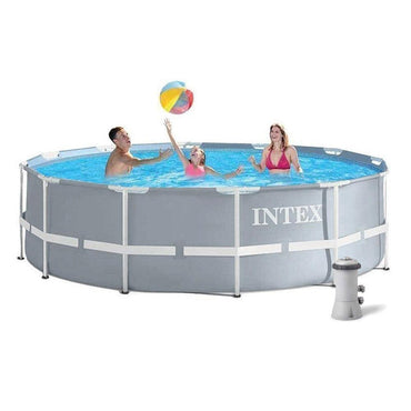 INTEX 26716NP - Prism Frame Round Pool 366 x 99 cm With Filter - Karout Online -Karout Online Shopping In lebanon - Karout Express Delivery