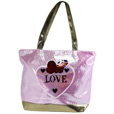 Glitter Beach Bag Pink Mini Summer
