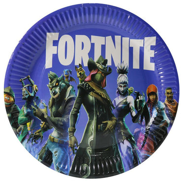 Fortnite Paper Plate 18 Cm (10Pcs) J-502 Birthday & Party Supplies