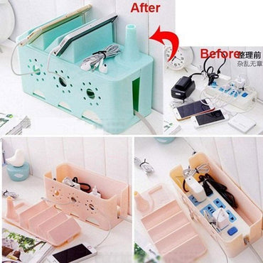 Multi-Functional Wire Box Plastic Storage, Cable Manager Organizer - Karout Online -Karout Online Shopping In lebanon - Karout Express Delivery