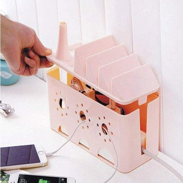 Multi-Functional Wire Box Plastic Storage, Cable Manager Organizer - Karout Online -Karout Online Shopping In lebanon - Karout Express Delivery