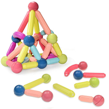 (Net) Magnetic Sticks Toy Set 64 Pcs / KM-12 / 5648 / KL087 / FD64 / 066038
