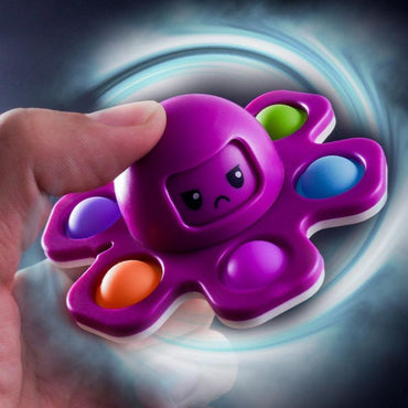 Spinner Pop Face Changing Octopus Fidget Toy