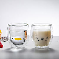 **NET**Double Glass Cup Creative Cartoon Design Cup / 9961409446015